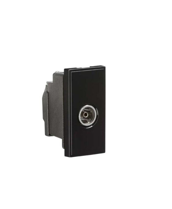 TV/FM Female Co-Axial Socket Module - Black