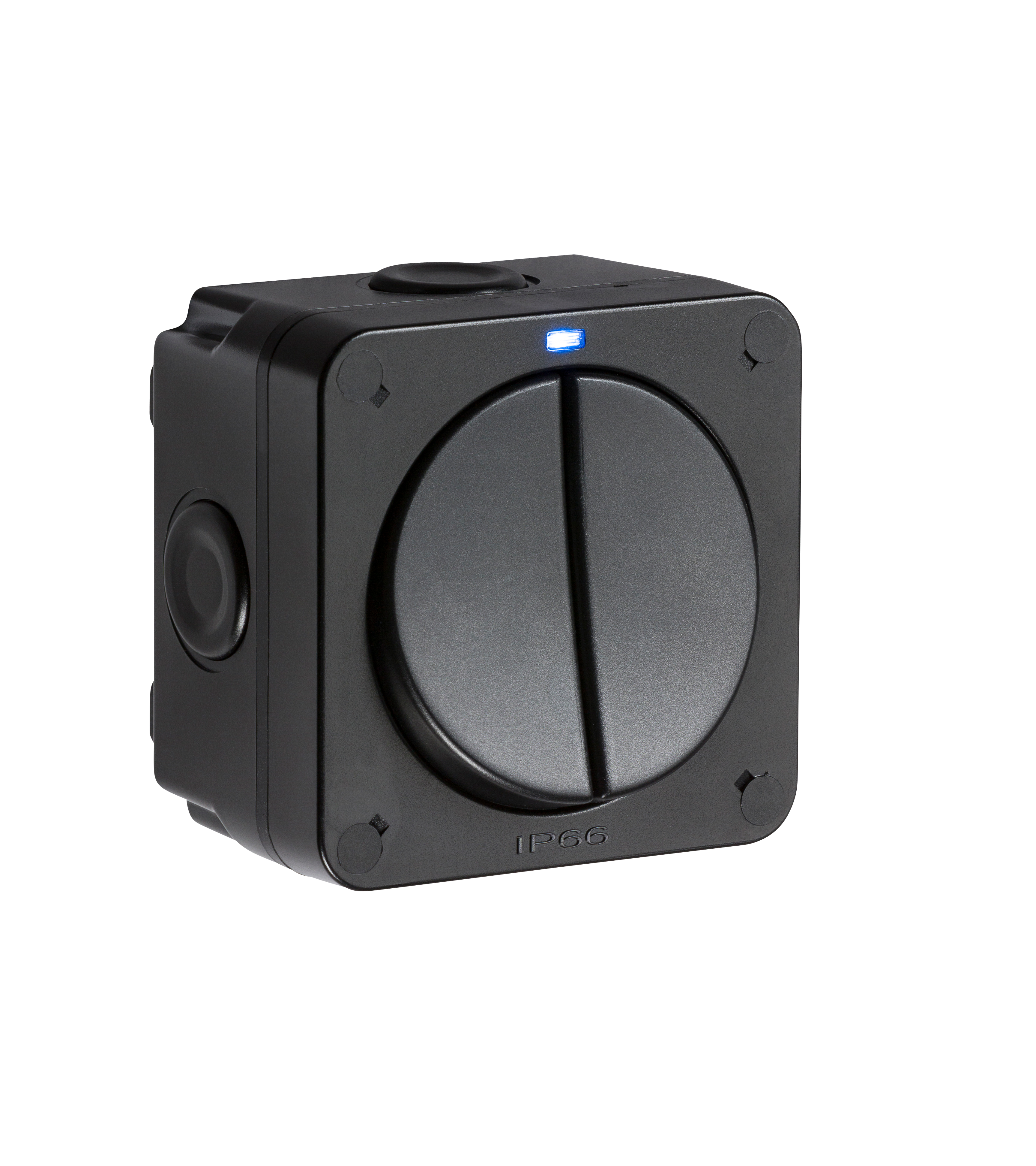 IP66 2G SP 2 Way Switch - Black