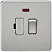 13A Screwless Brushed Chrome Switched Fused Spur Connector Unit with Neon