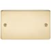 Flat Plate 2G blanking plate - polished brass