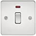 Flat Plate 20A 1G DP switch with neon - polished chrome