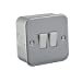 10A 2G 2 Way 230V Metal Clad Electric Wall Plate Switch