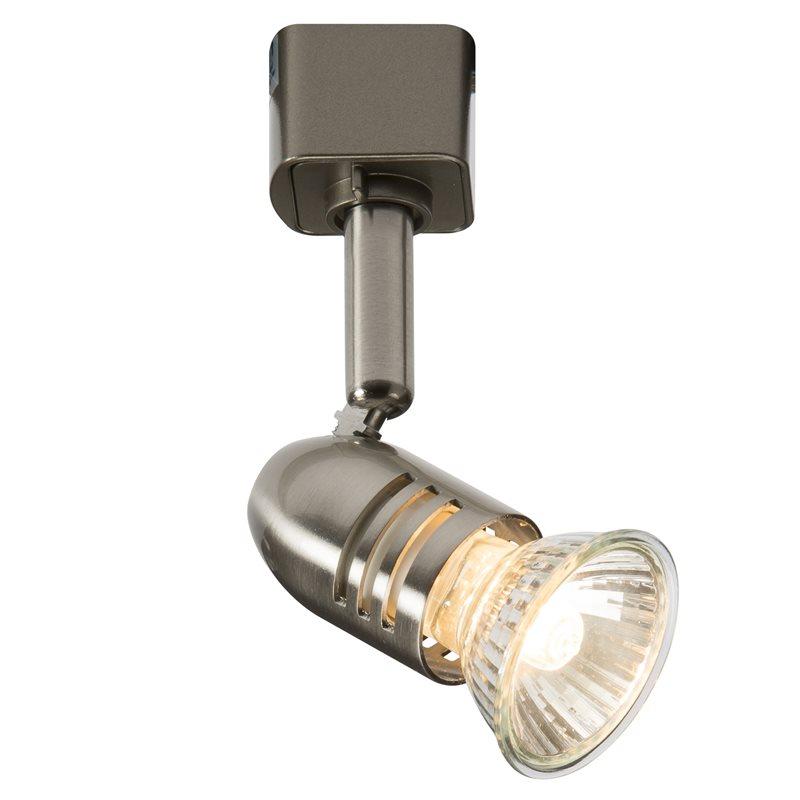 Single GU10 Track Spotlight Decorative Brushed Chrome
