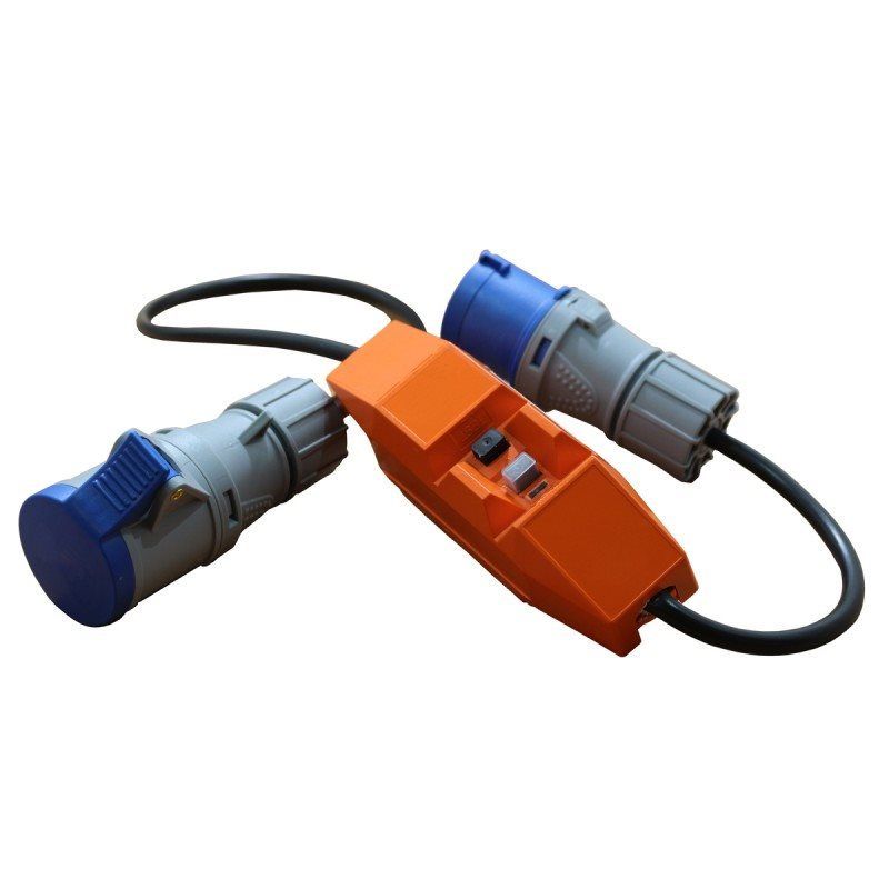 16A Caravan Mains Hookup Extension Lead With RCD In-Line