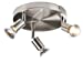 Ceiling Light GU10 50 Watt 3 Spotlight Bar Brushed Chrome LED Compatible