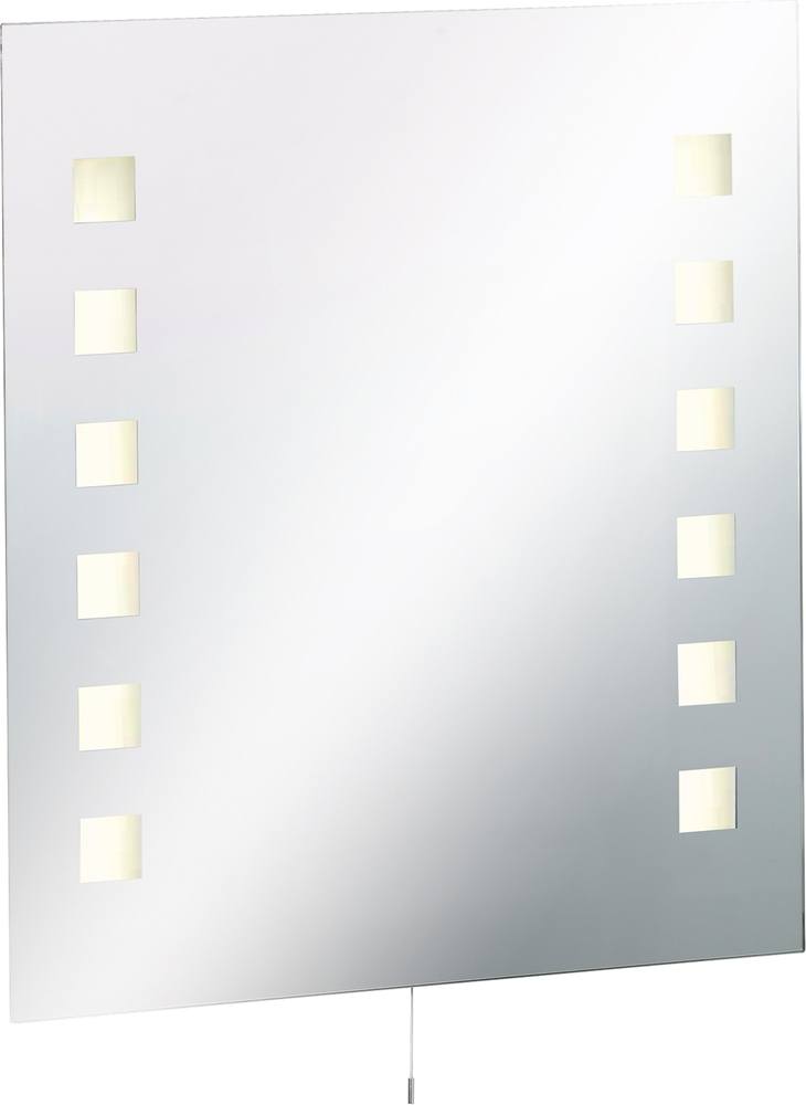 IP44 Rectangular Bathroom Mirror with Demister and Dual Voltage Shaver Socket