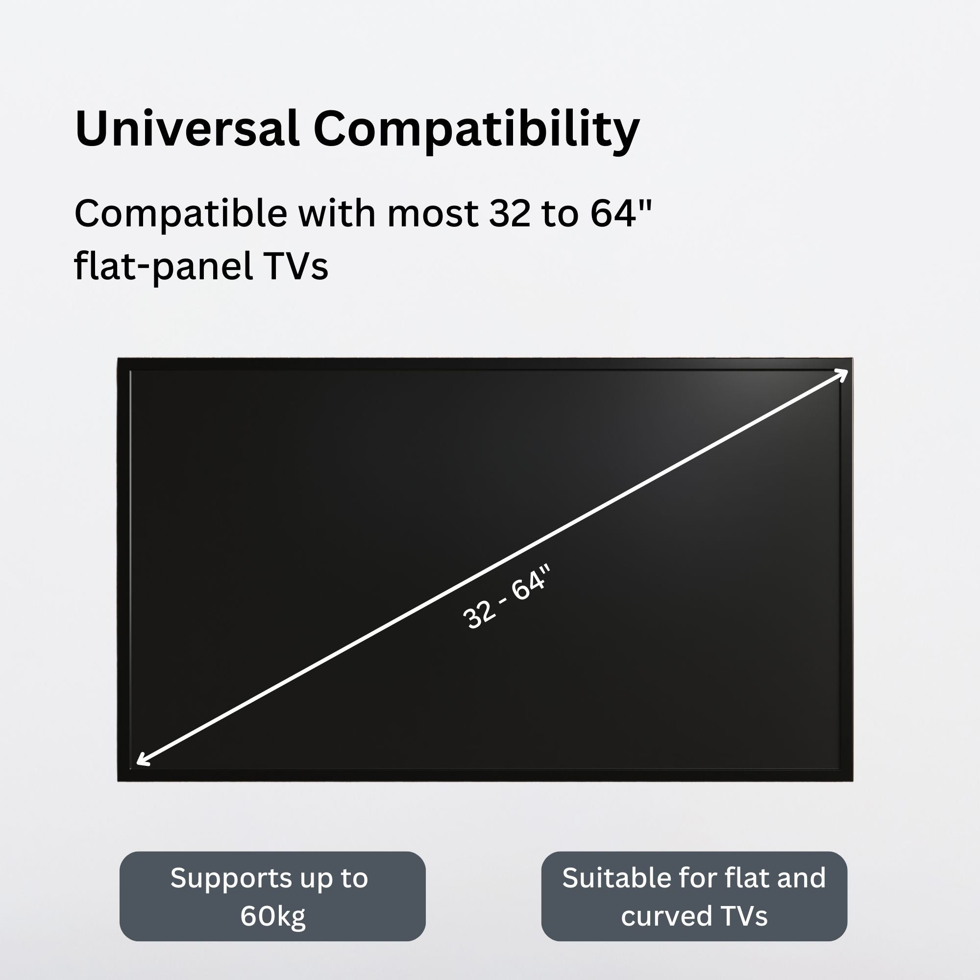 Tilting TV Wall Mounting Bracket - 32-64"