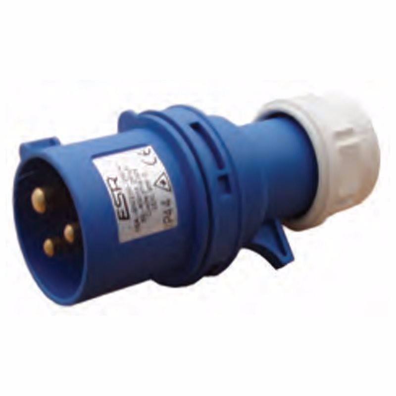 16a 2P+E 200-250v IP44 Industrial Plug, Fast Fit