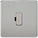 13A Screwless Brushed Chrome Fused Spur Connector Unit Wall Plate