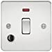 Flat Plate 20A 1G DP switch with neon and flex outlet - polished chrome
