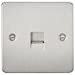 Telephone Extension Socket Flat Plate- Brushed Chrome
