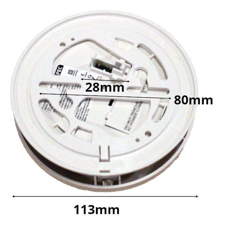 Mains Smoke Detector with 9V Battery Backup