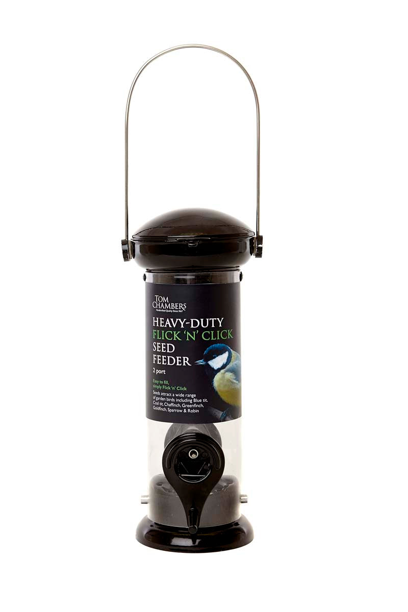 Heavy Duty Flick 'n' Click Seed Feeder - 2 port