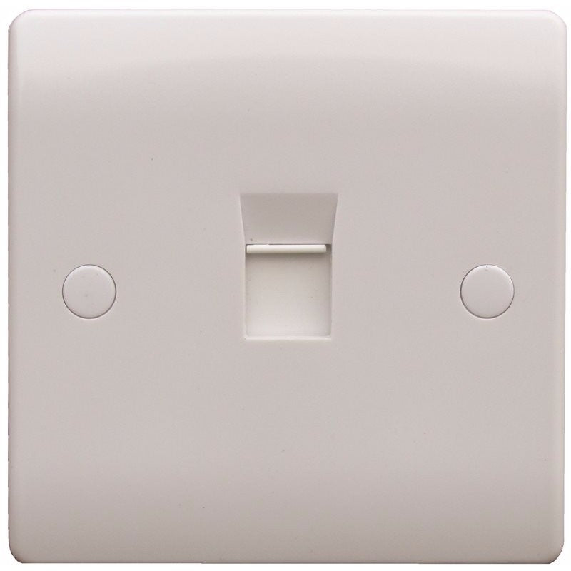Sline 1 Gang White RJ45 Ethernet Cat 5 6 Modular Connector Network Data Socket