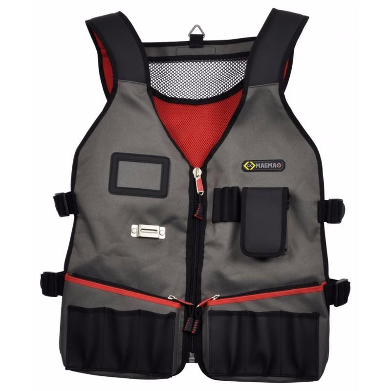 Heavy Duty Technicians Tool Carrier Vest with 14 Pockets