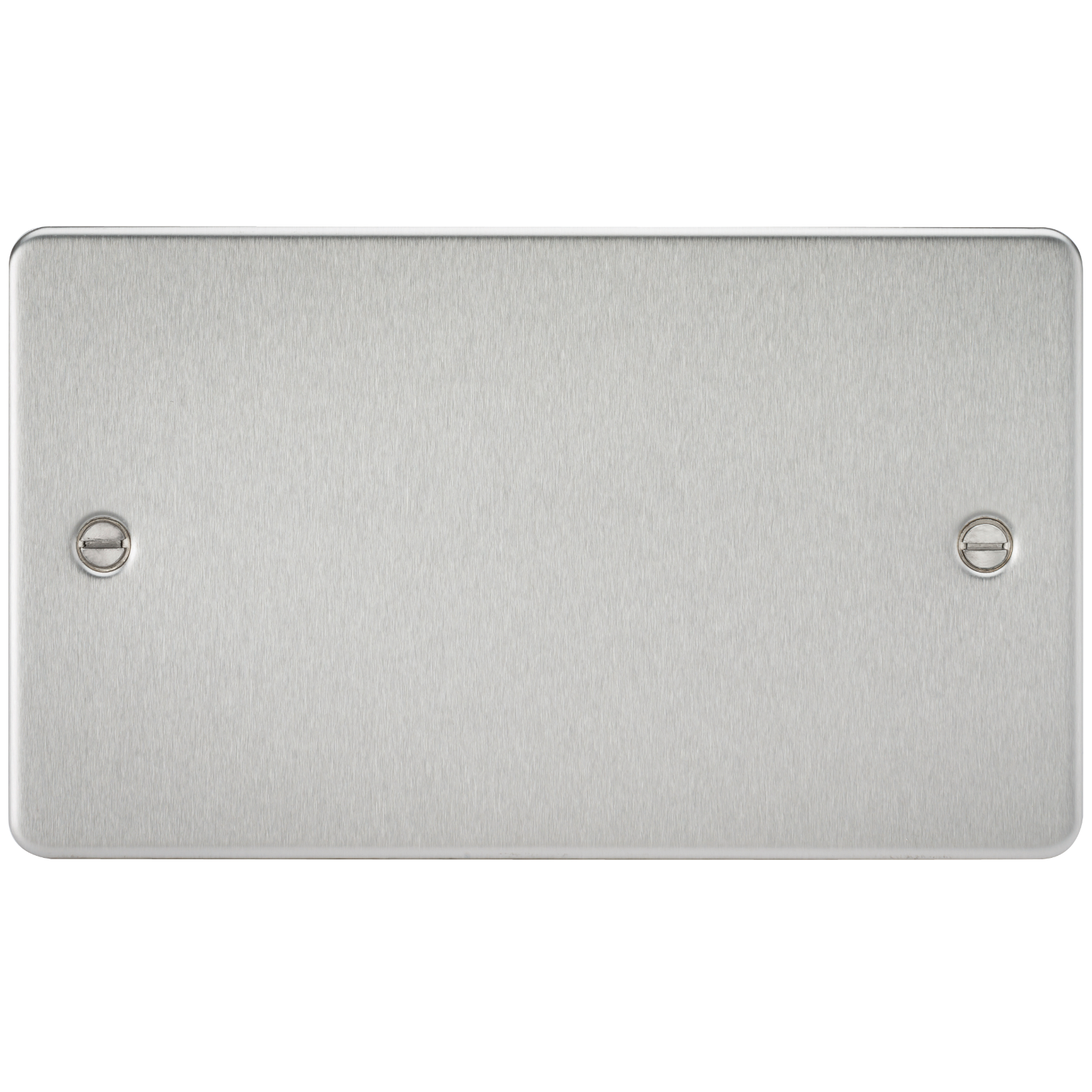 Flat Plate 2G blanking plate - brushed chrome