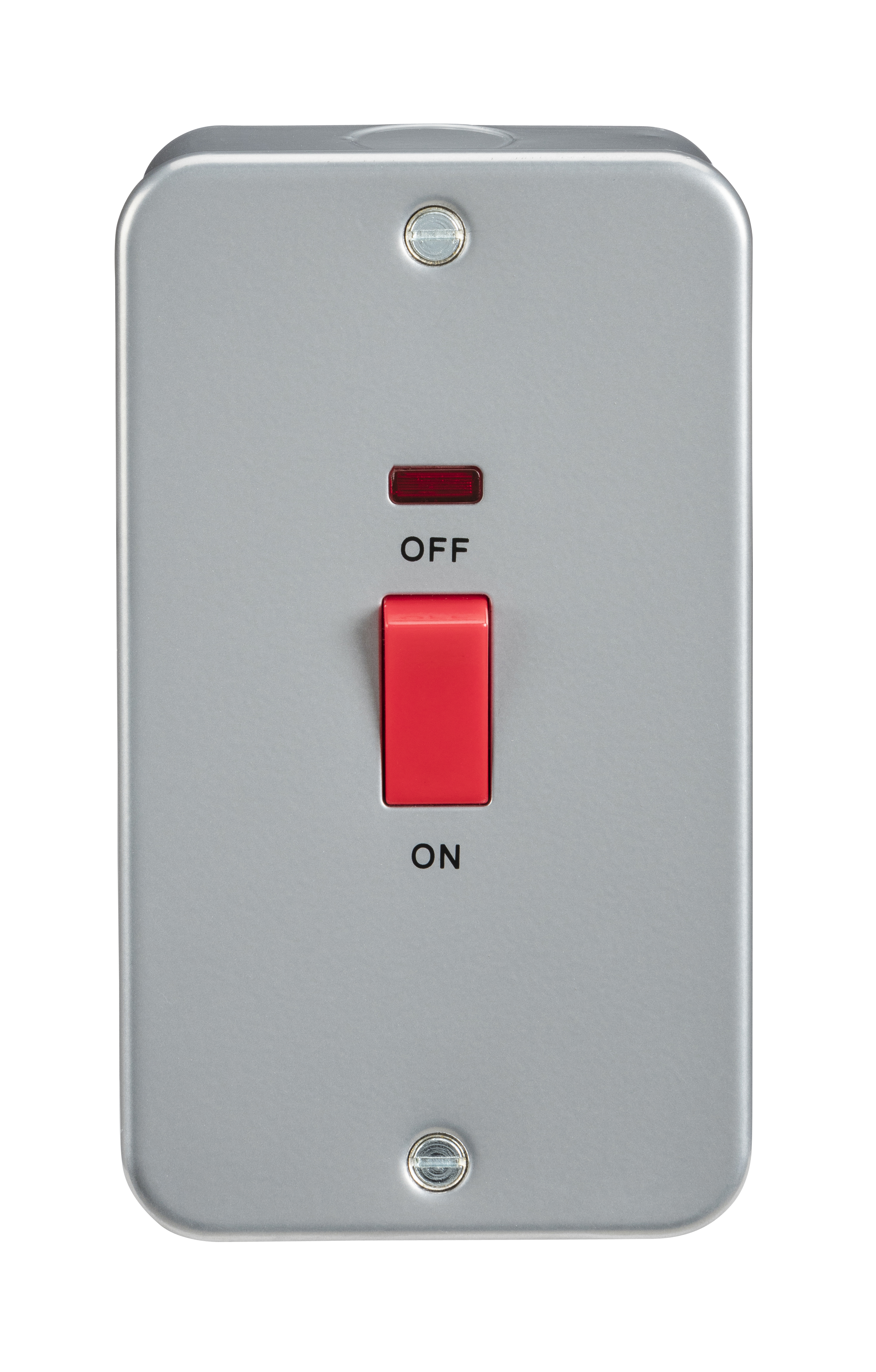 45A 2G DP 230V Metal Clad Switch With Neon