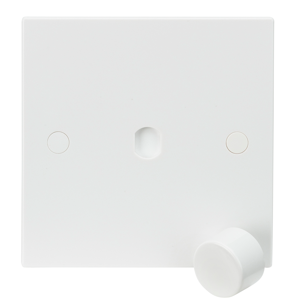 1G White Electric Dimmer Plate Electric Wall Switch with Dimmer Knob