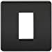 Screwless 1G Modular Faceplate - Matt Black