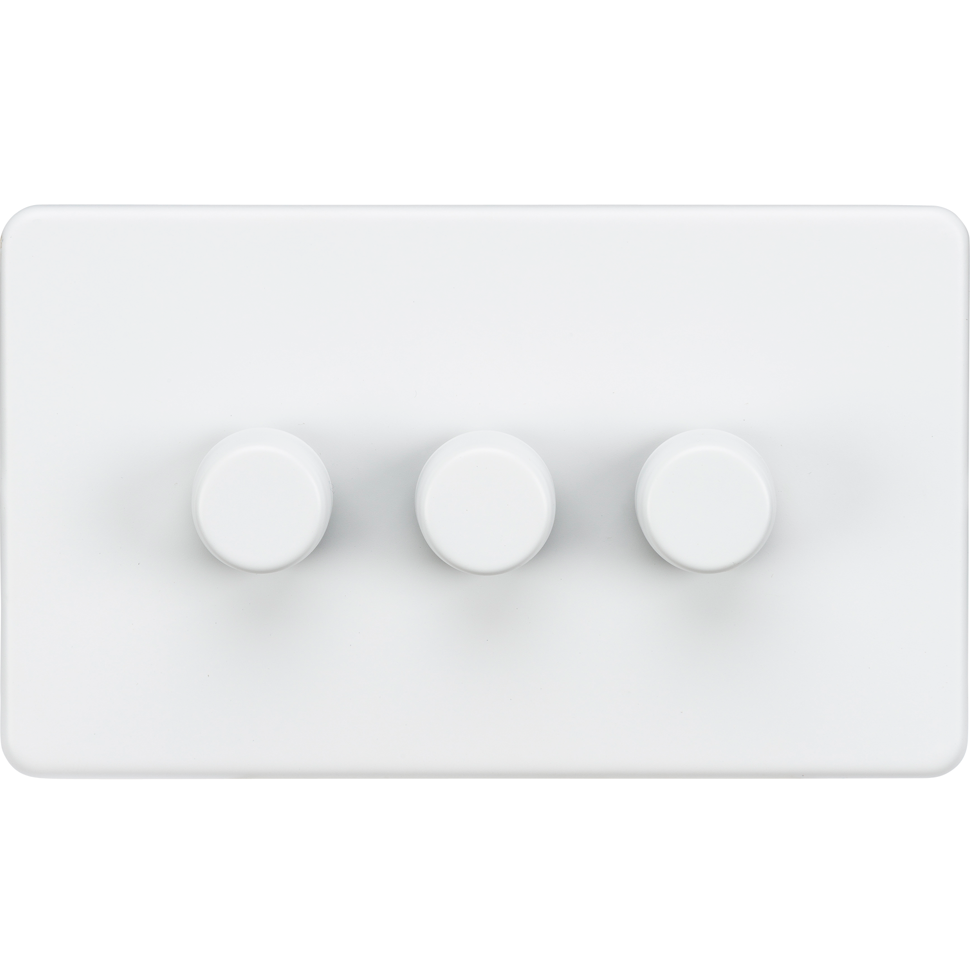 Screwless 3G 2-way 10-200W (5-150W LED) trailing edge dimmer - Matt White