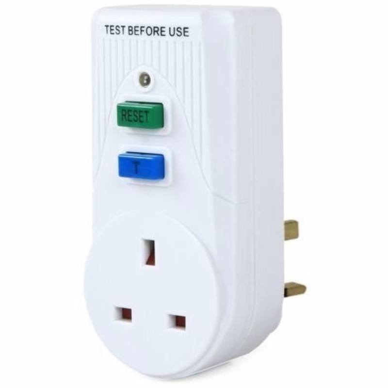 Plug In RCD UK 3 Pin 13A Power Breaker Safety Outlet Adaptor