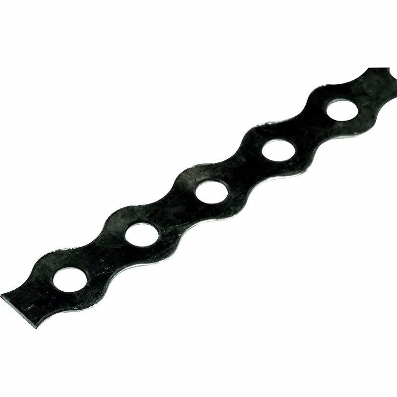 12mm Black Galvanised Fixing Band - 10 Meter