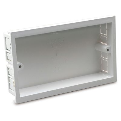 Starline White 2 Gang 28mm Double Mounting Outlet Box