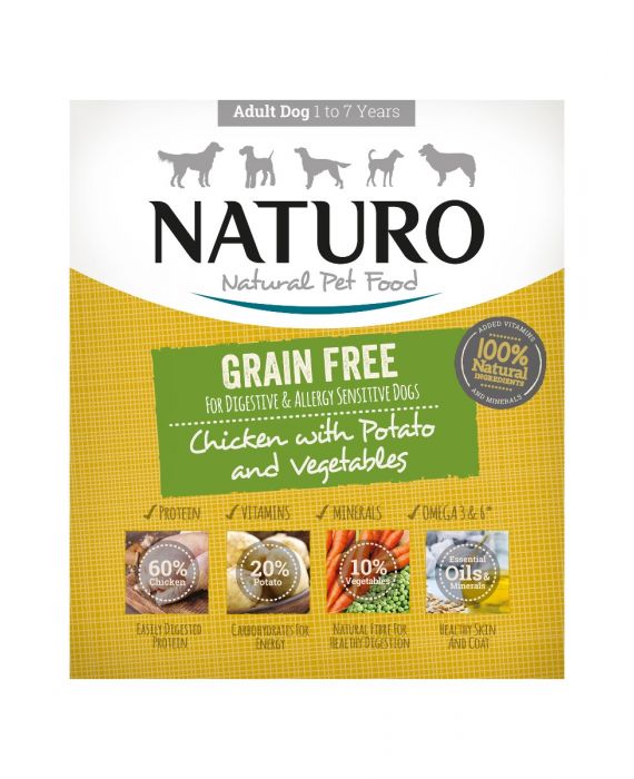 Adult Dog Grain Free Chicken & Potato with Vegetables, 400g X7