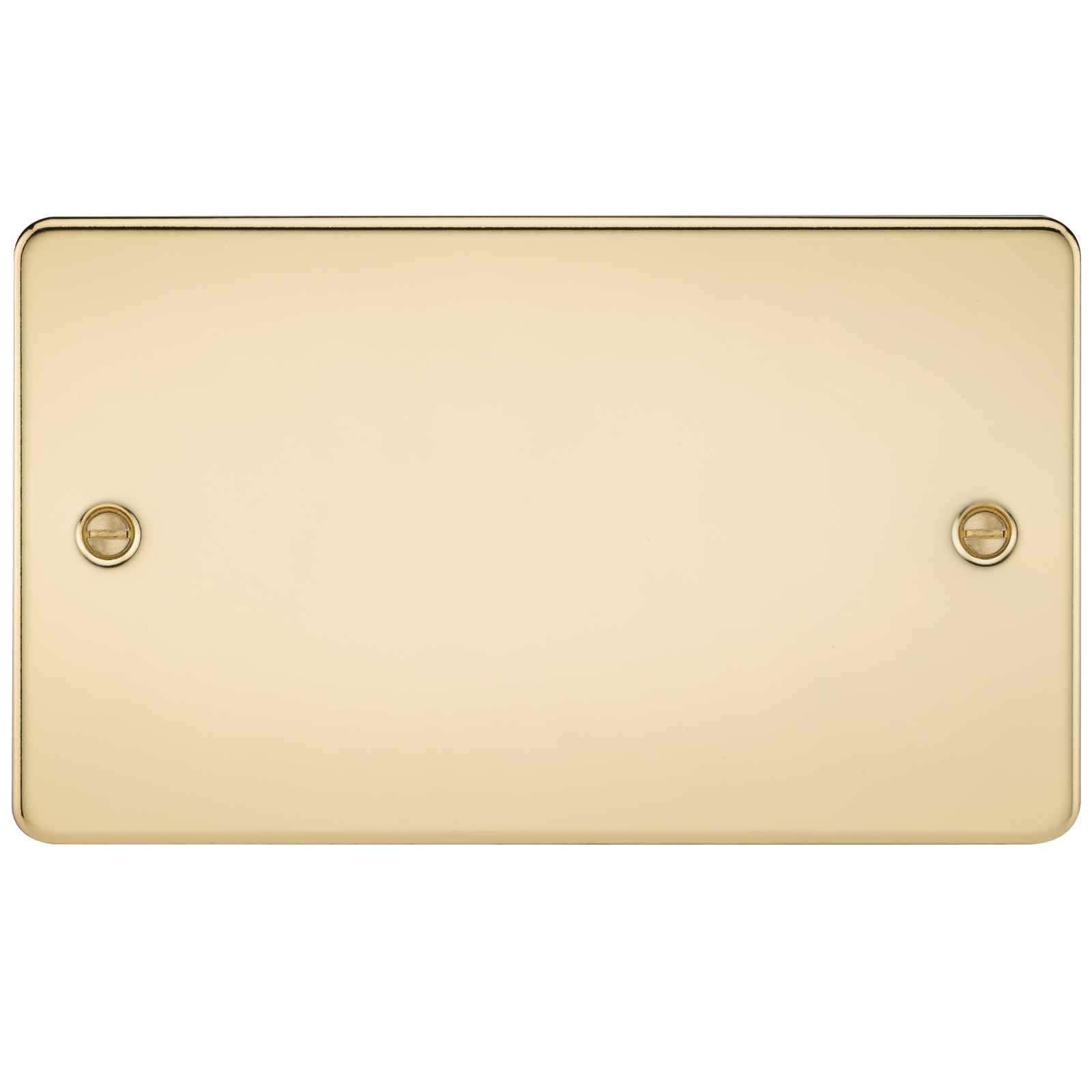 Flat Plate 2G blanking plate - polished brass
