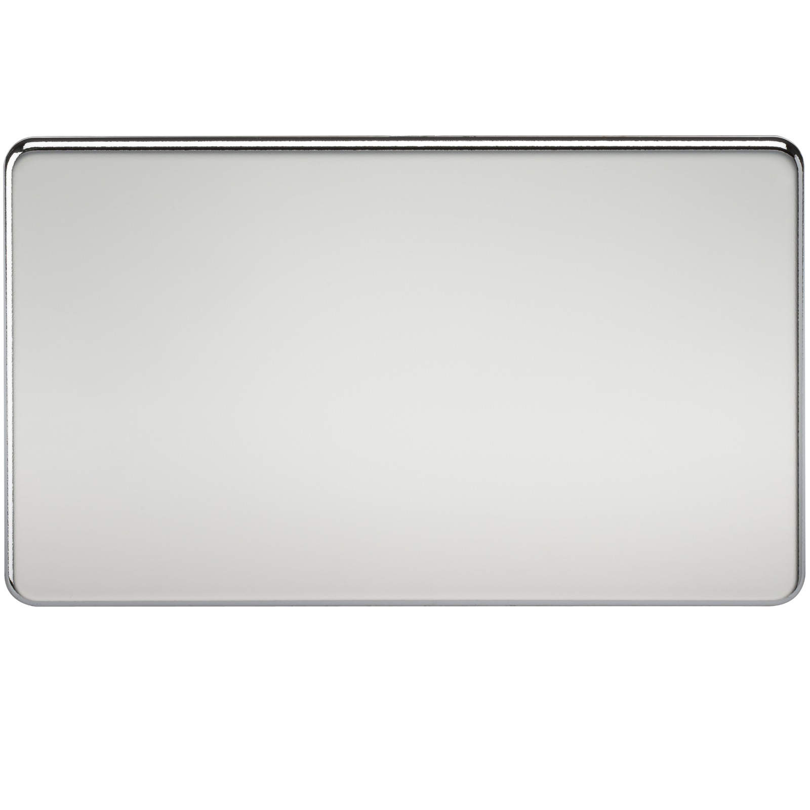 Screwless 2G Blanking Plate Polished Chrome