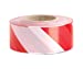Red & White 75mm Barrier Tape, 500m Roll