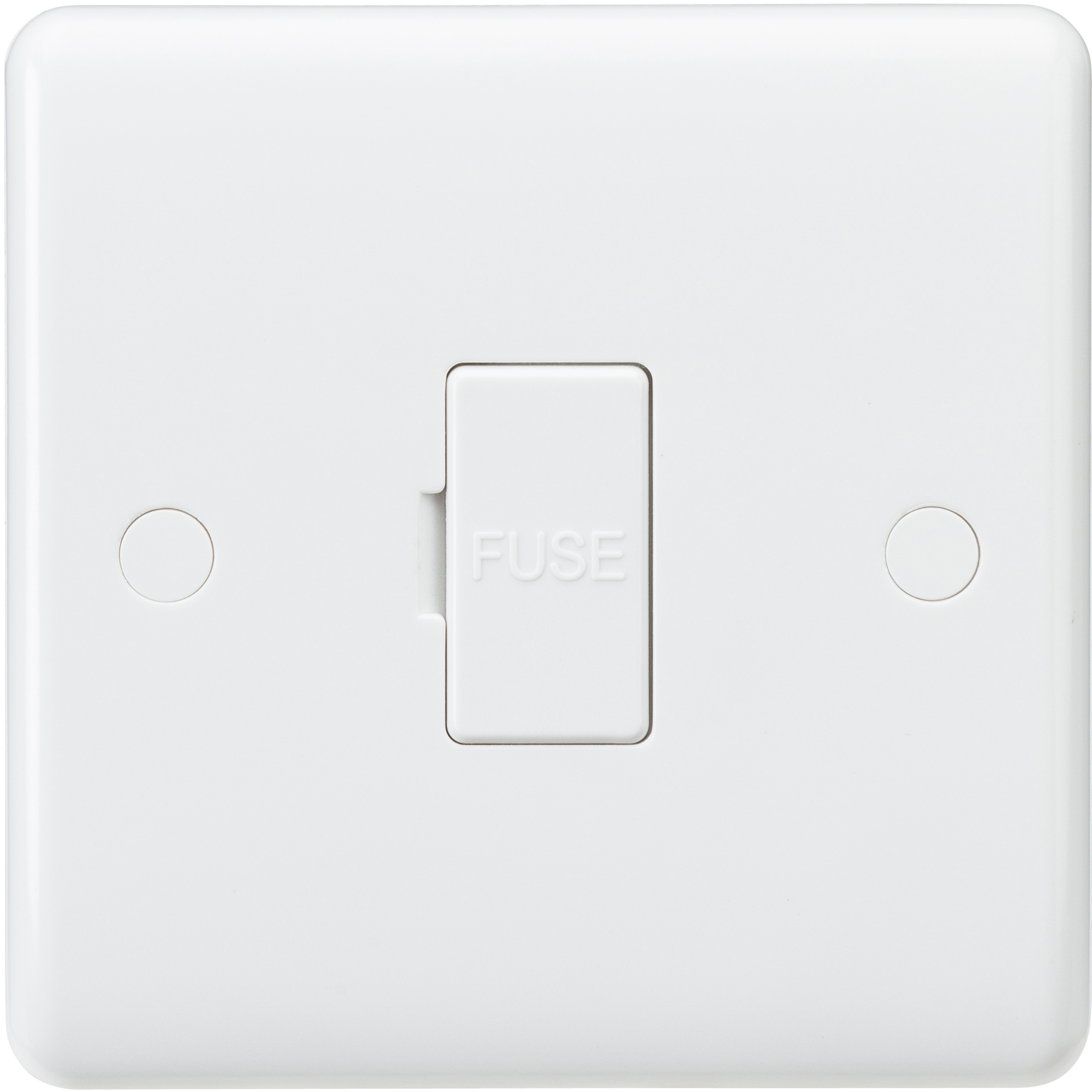 Curved Edge 13A Fused Spur Unit with 3A Fuse Fitted