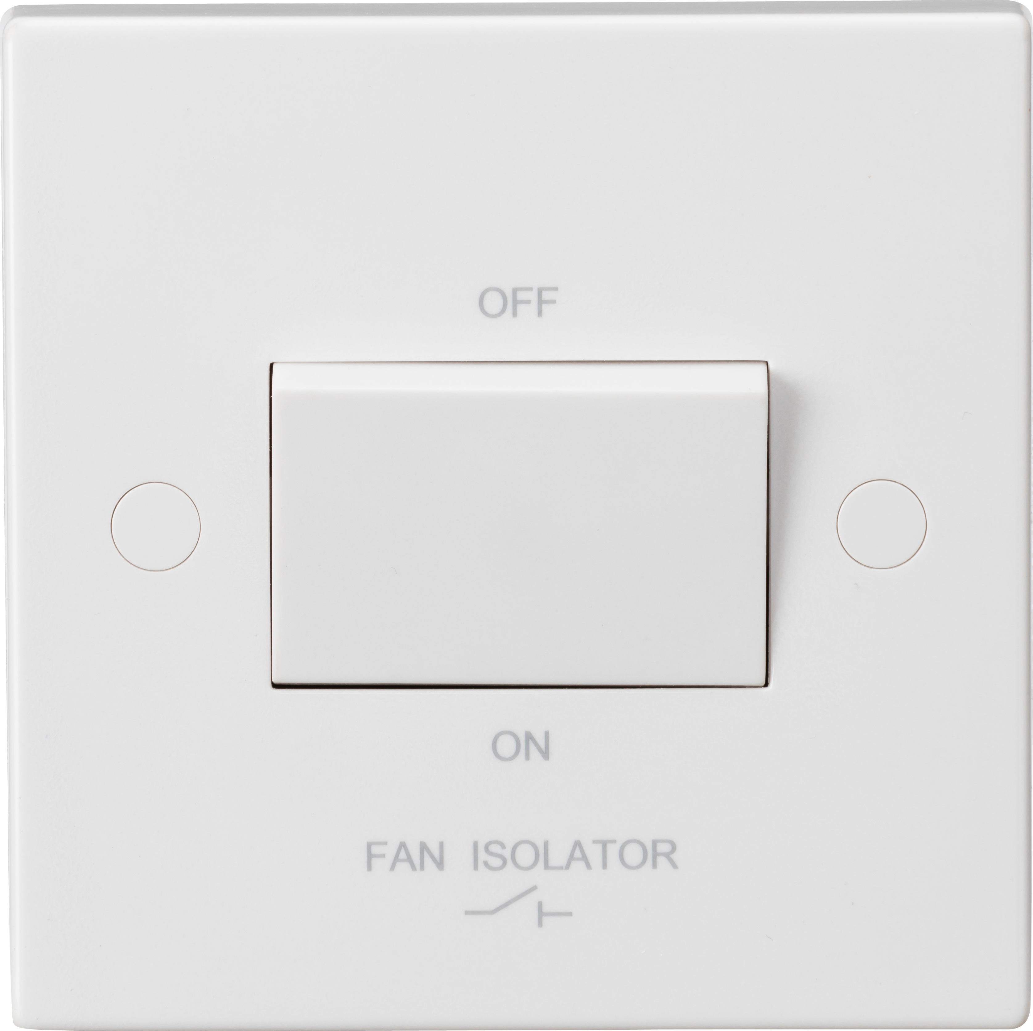 10A White 1G 3 Pole 230V Electric Fan Isolator Switch