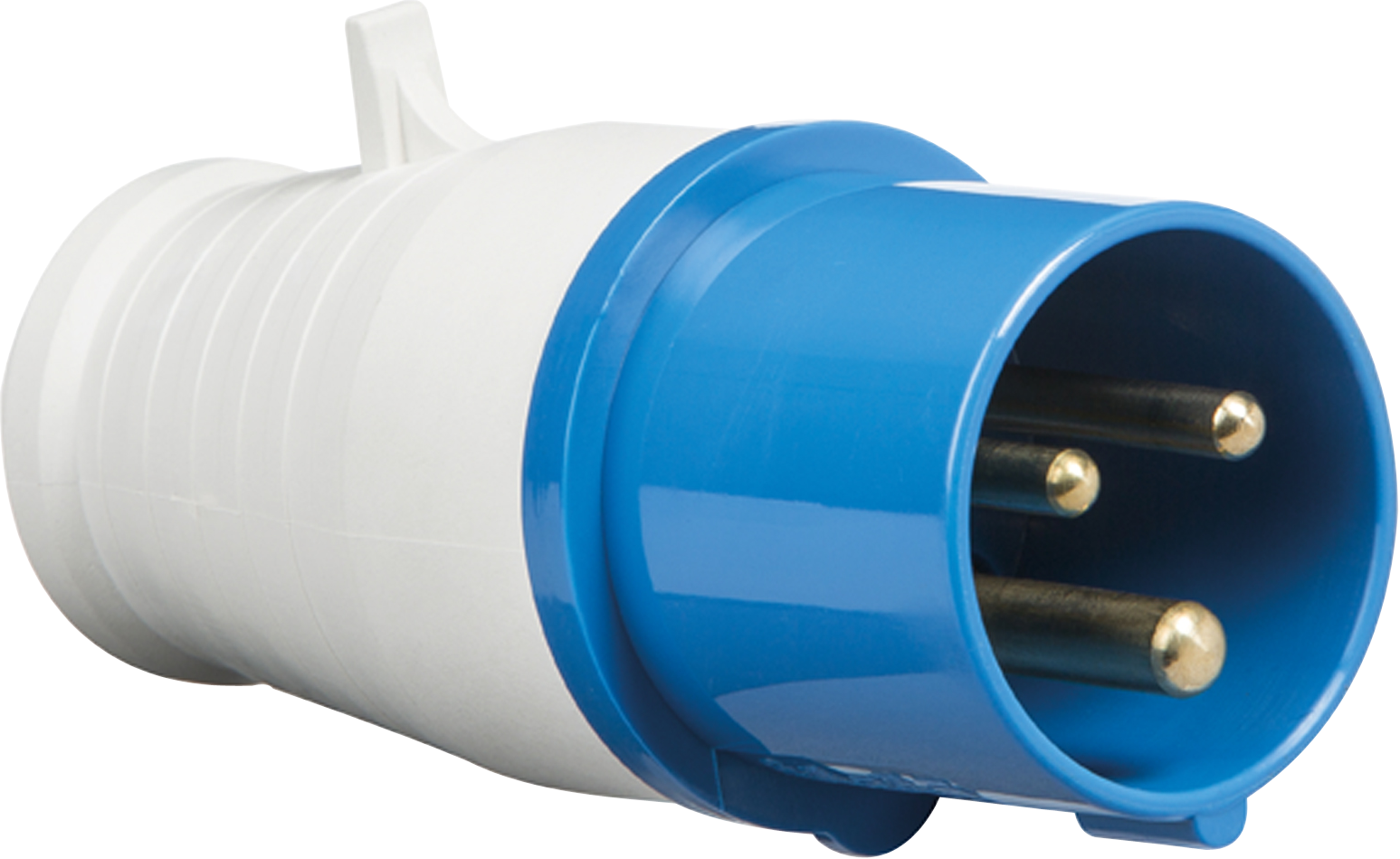 16A 230V IP44 Industrial 3 Pin 2P+E In-Line Caravan Male Plug