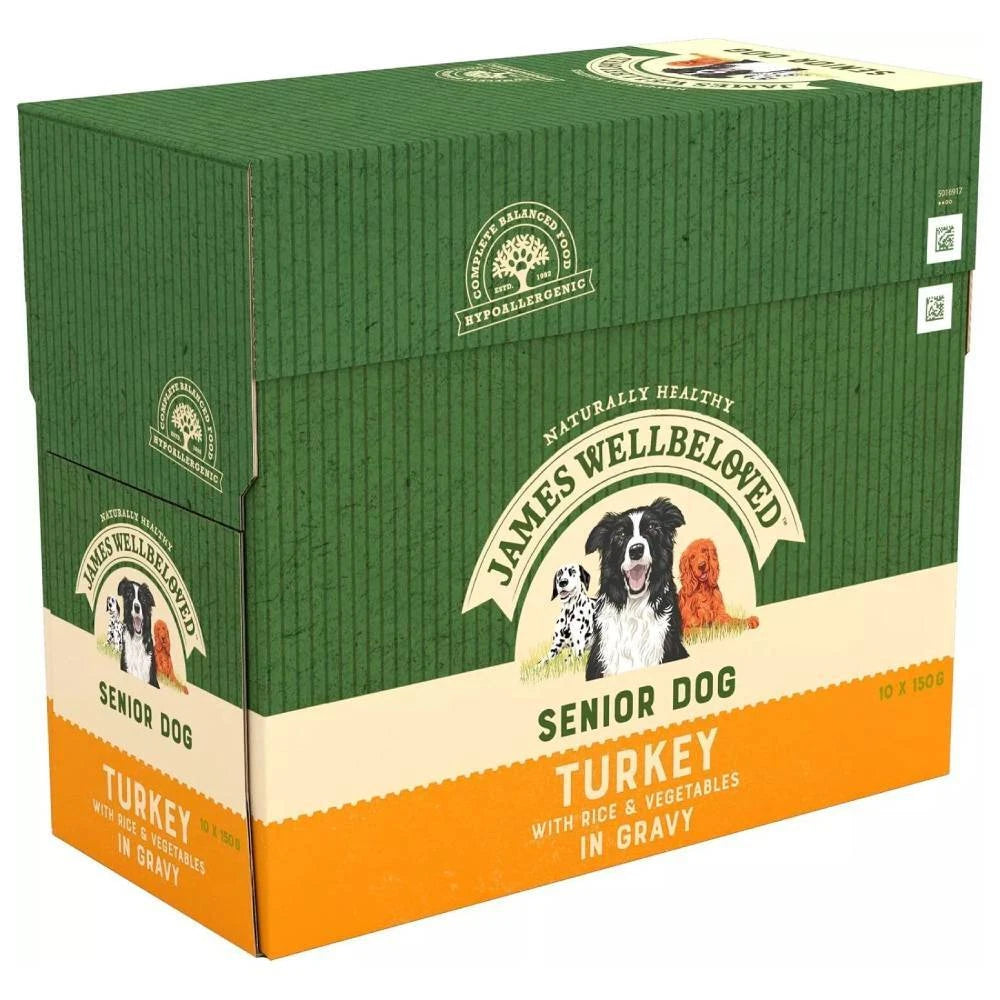 James Wellbeloved Senior Dog Turkey Pouch 10x150G