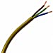 0.75mm 3 Core PVC Flex Cable Gold Round 2183Y - 10m