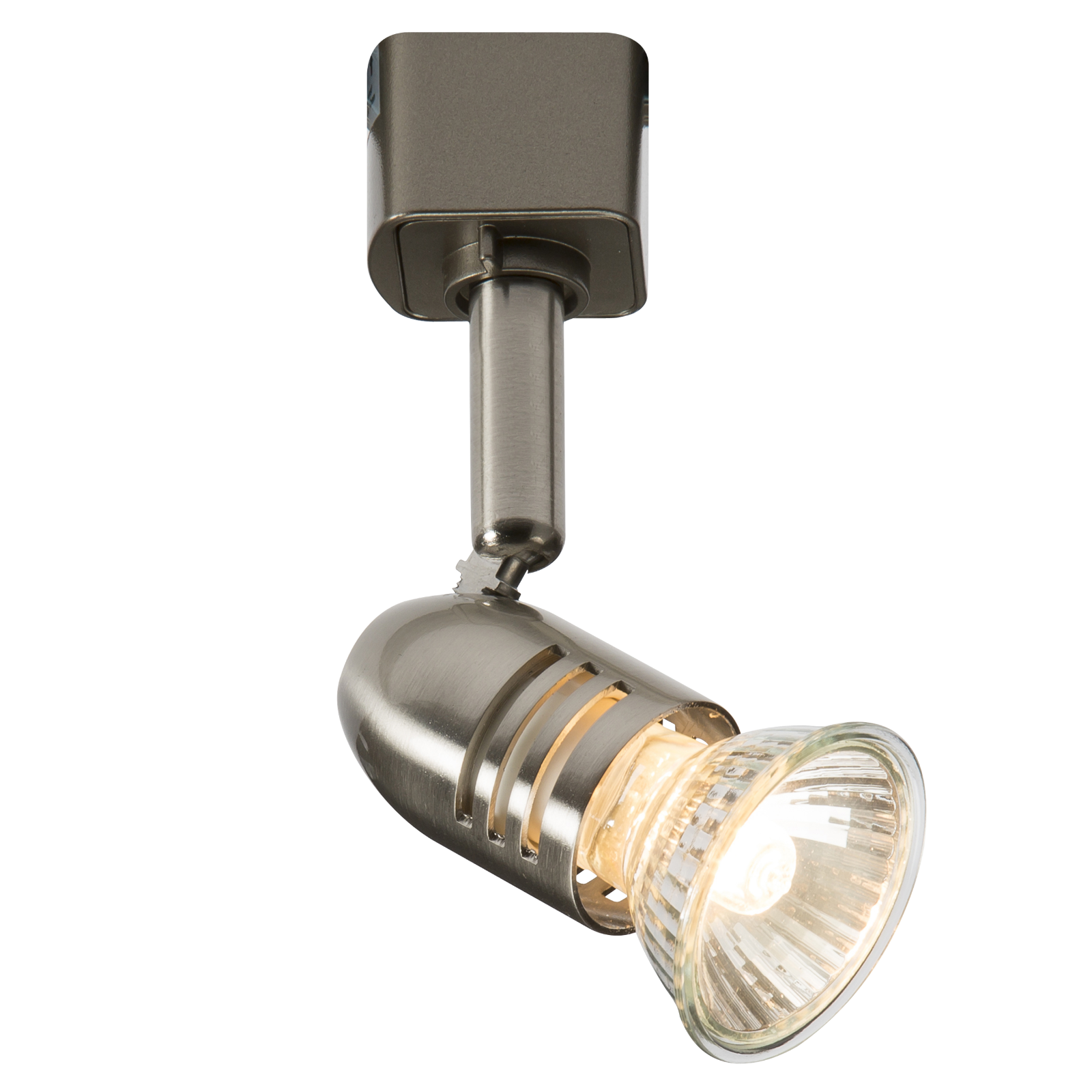 Single GU10 Track Spotlight Decorative Brushed Chrome