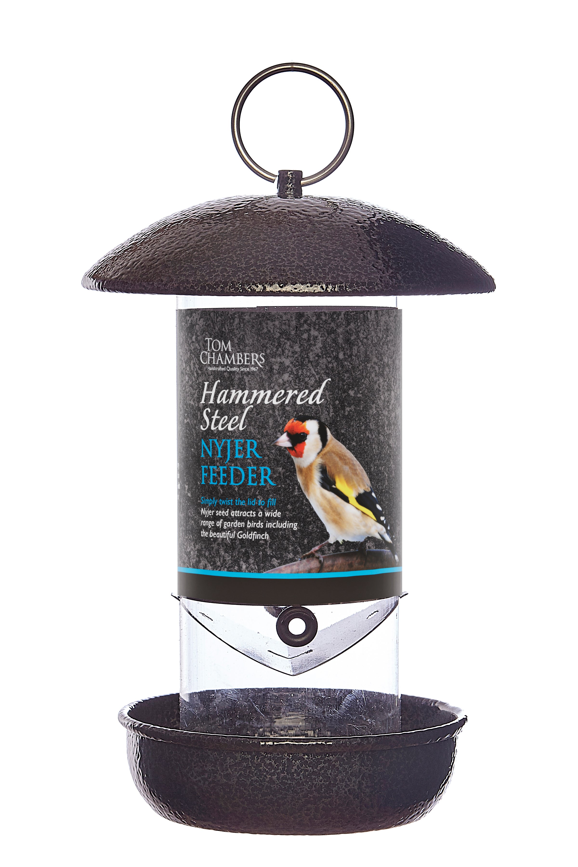 Hammered Steel Nyjer Seed Feeder