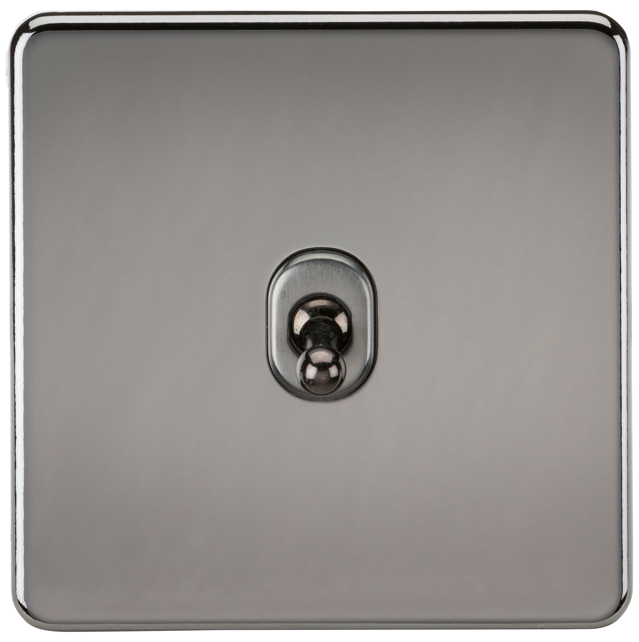 Screwless 10AX 1G Intermediate Toggle Switch - Black Nickel