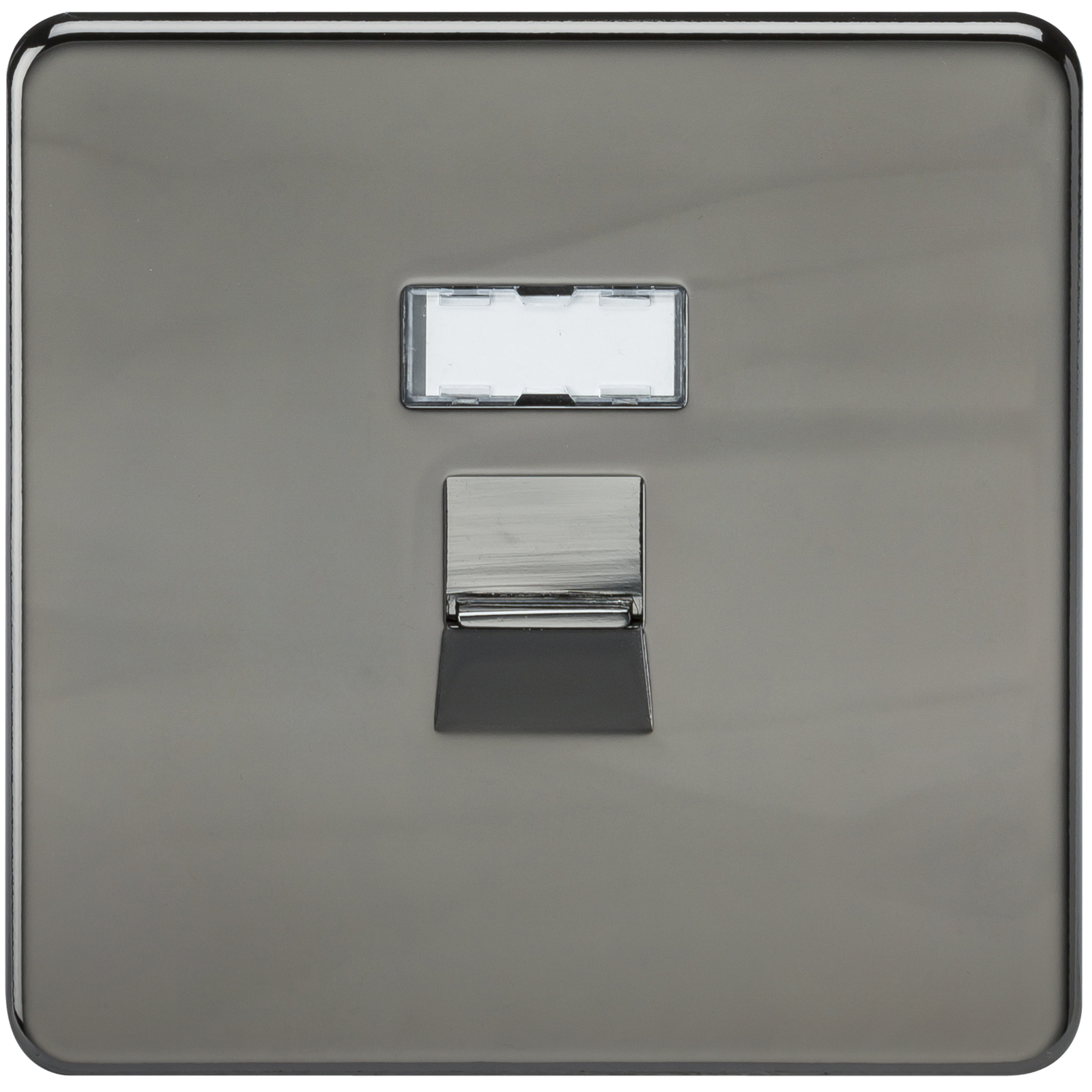 Screwless Black Nickel RJ45 Network Outlet Wall Socket