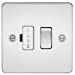 Flat Plate 13A switched fused spur unit - polished chrome