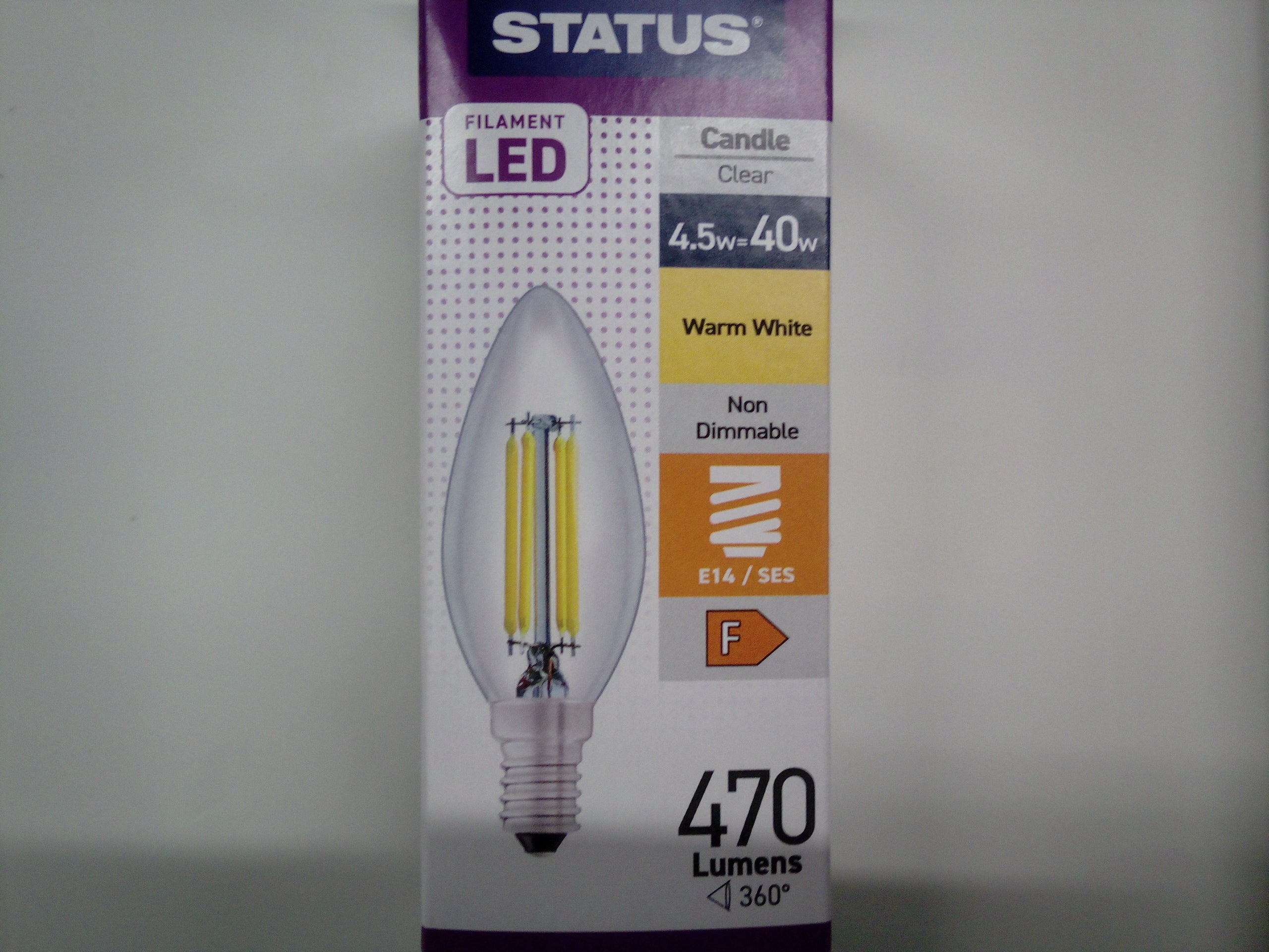 4W Candle LED Filament Bulb - Small Edison Screw