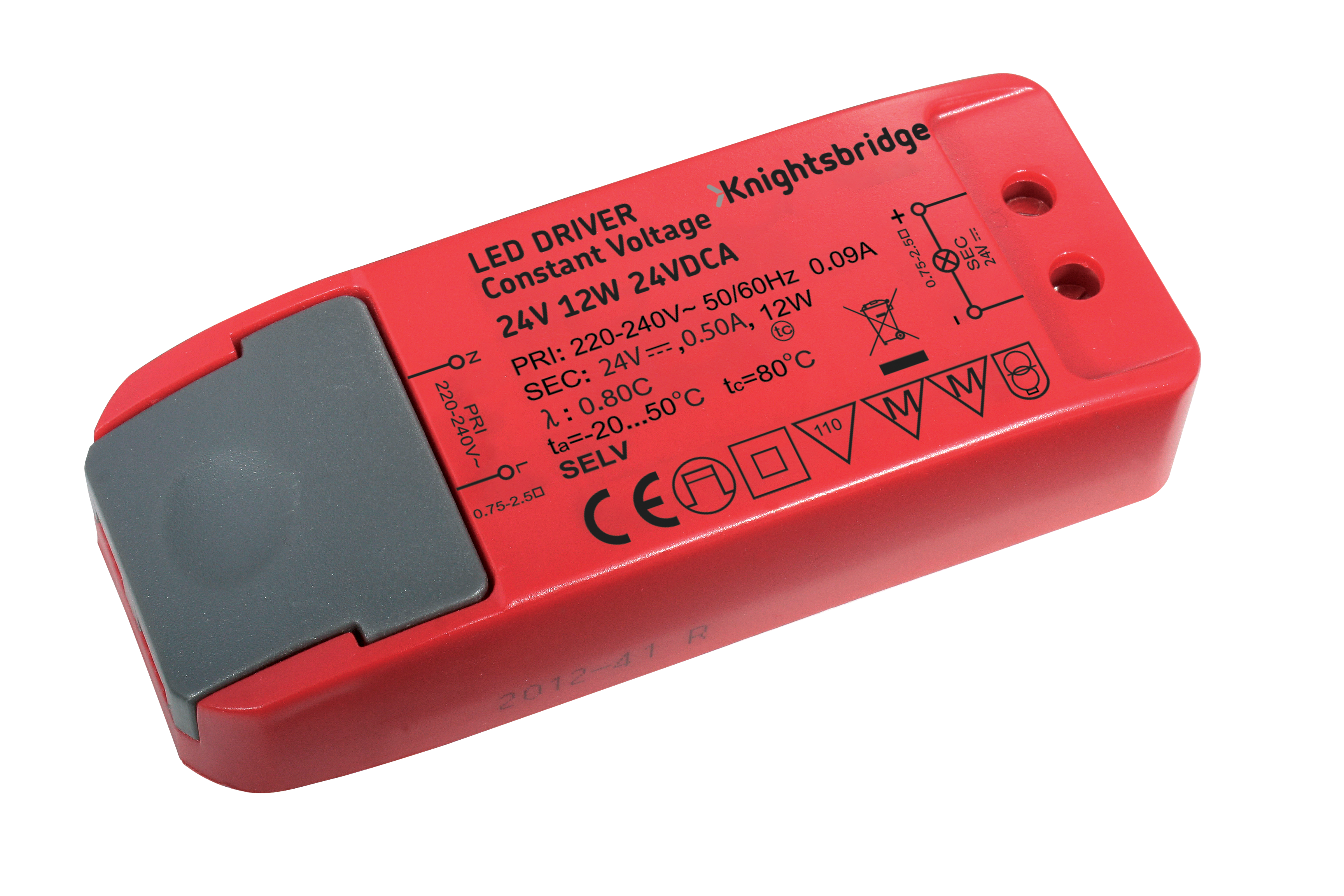 24V 0-12W IP20 DC LED Flexible Rope Lighting Power Supply Driver