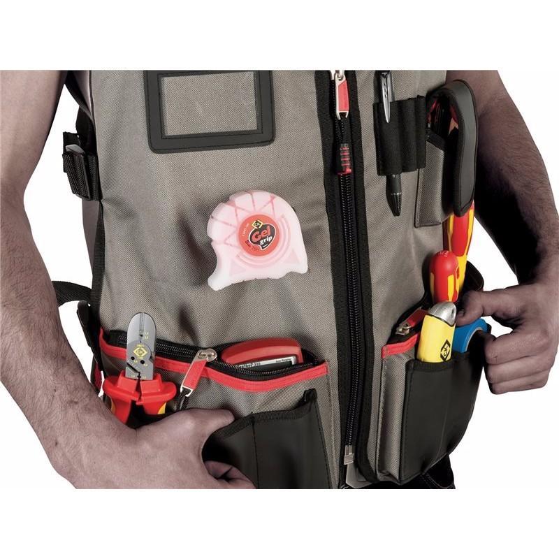 Heavy Duty Technicians Tool Carrier Vest with 14 Pockets