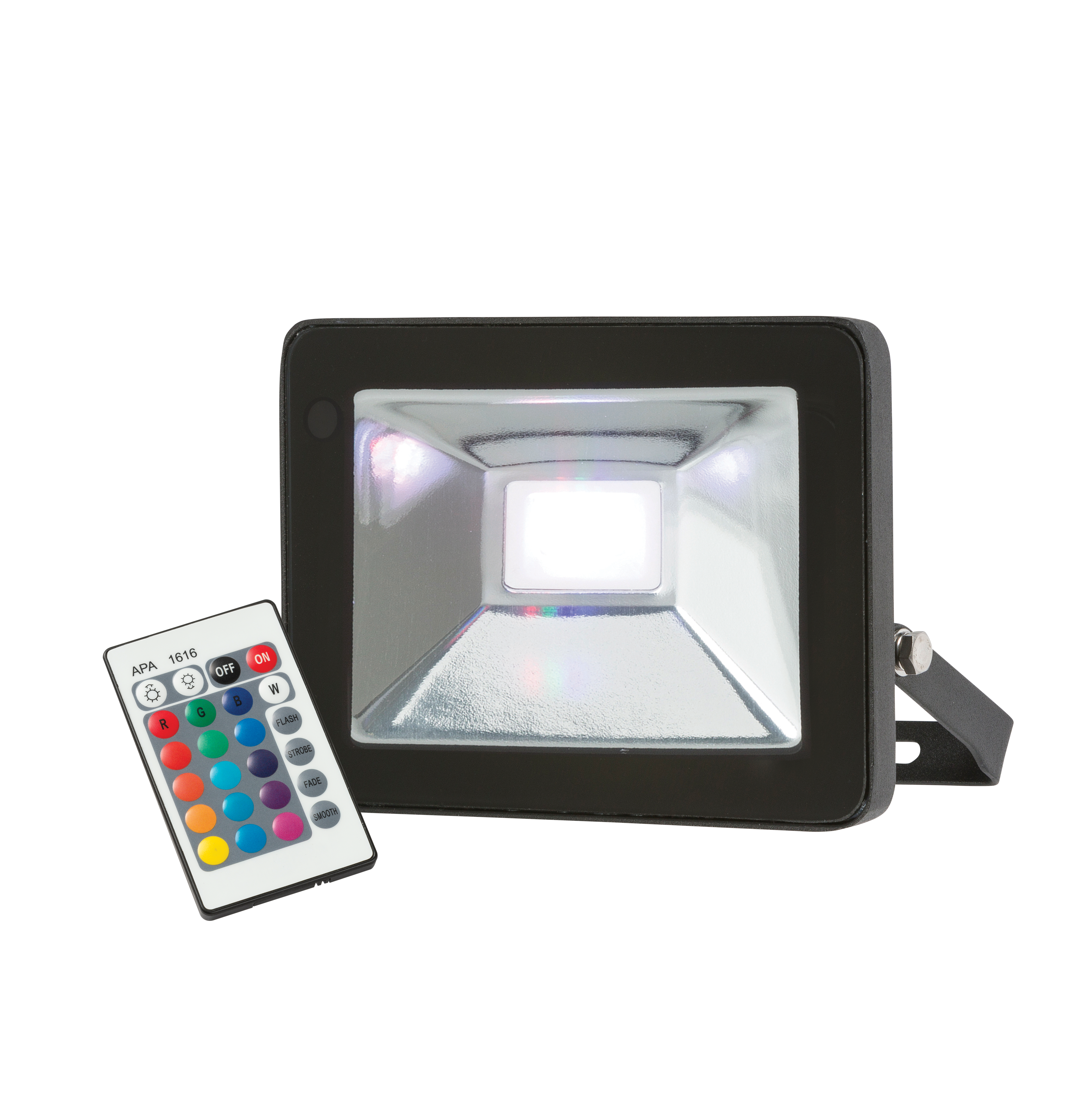 230V IP65 20W RGB LED Black die-cast aluminium floodlight