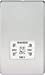 Screwless Polished Chrome Shaver Socket Dual Voltage 115/230V - White Insert