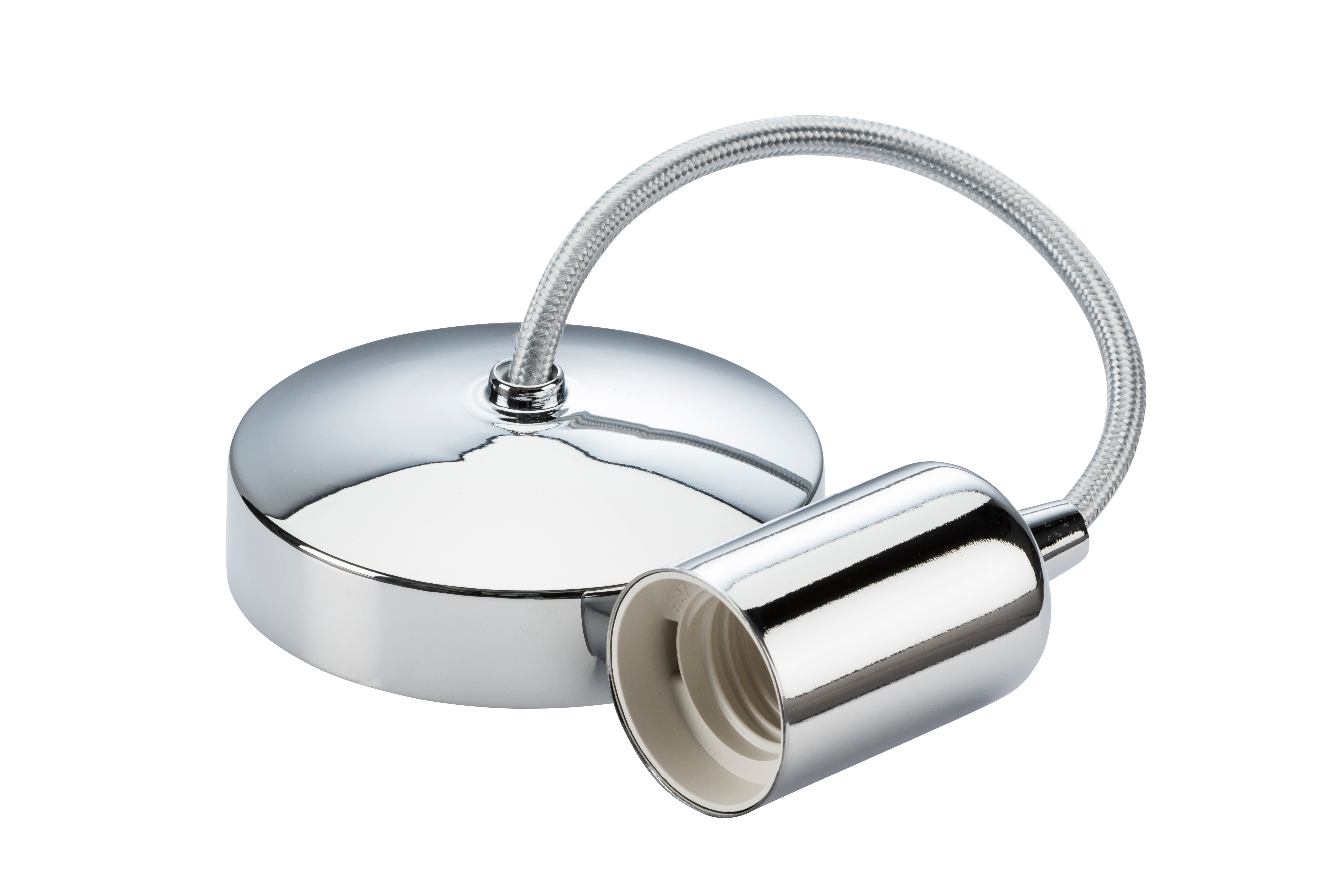 6 Inch E27 Contemporary Pendant Set - Polished Chrome