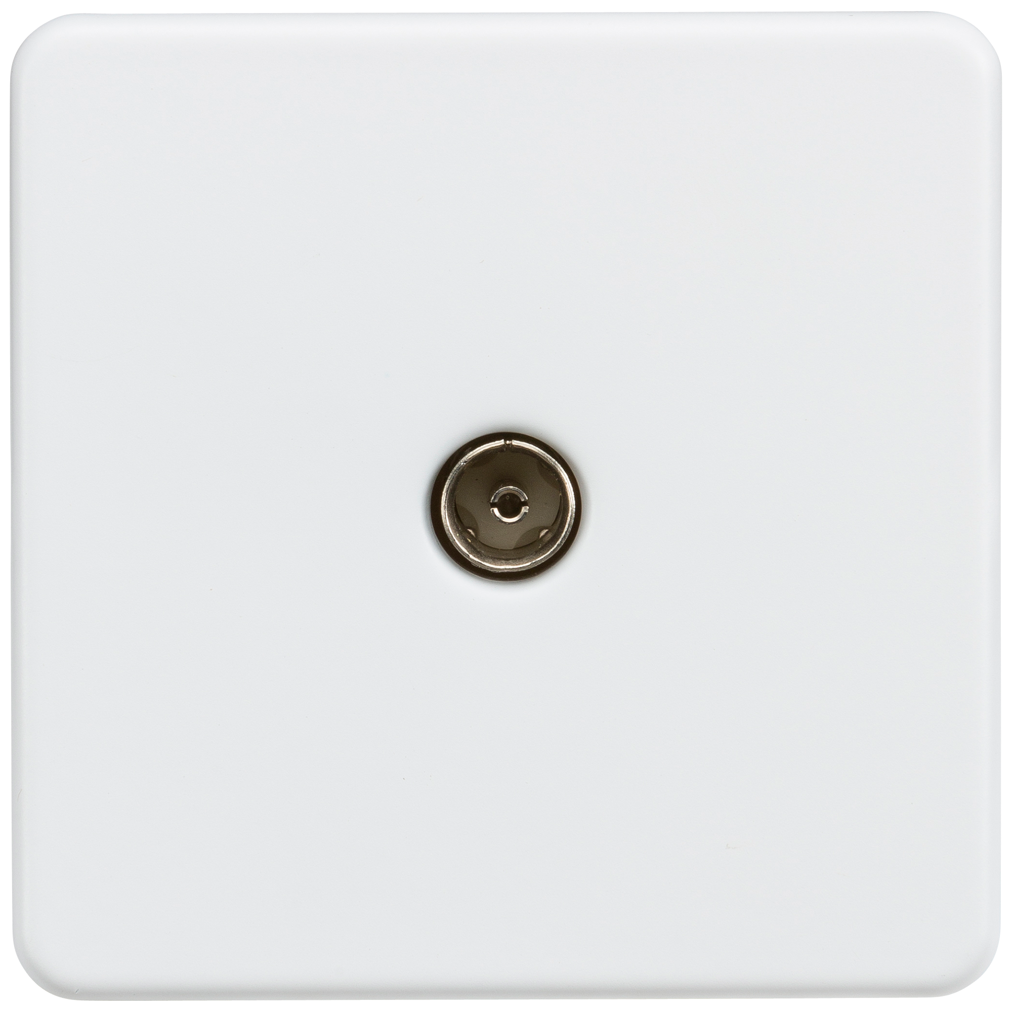 Screwless 1G TV outlet (non-isolated) - Matt white