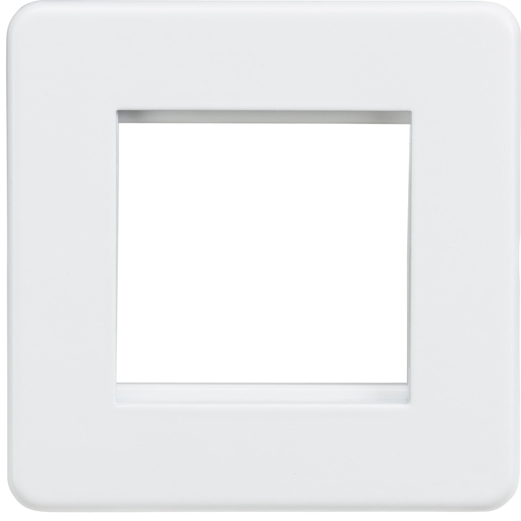 Screwless 2G Modular Faceplate - Matt White