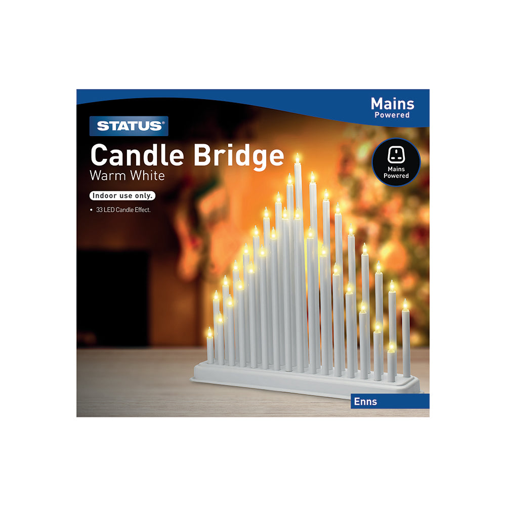 33 LED Indoor Mains Candle Bridge - Warm White